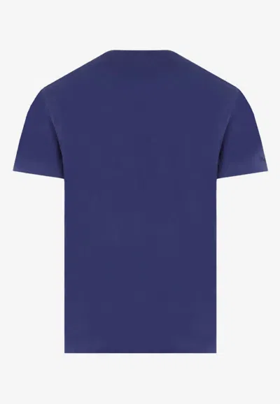 Shop Ralph Lauren Basic Crewneck T-shirt In Navy