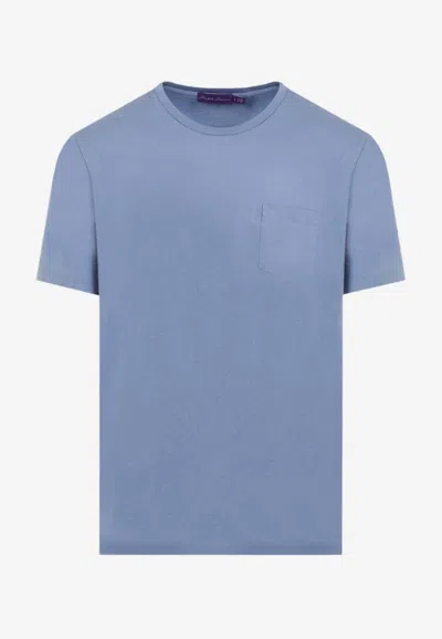 Shop Ralph Lauren Basic Crewneck T-shirt In Blue