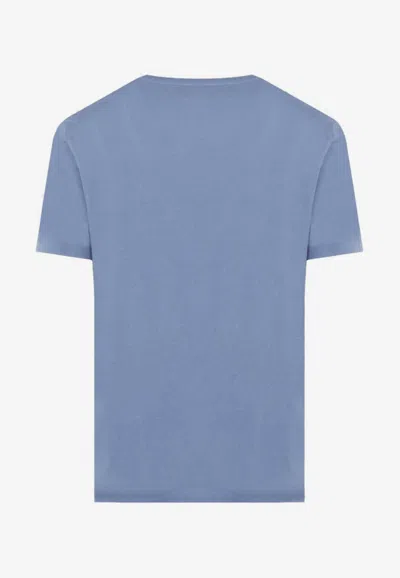 Shop Ralph Lauren Basic Crewneck T-shirt In Blue