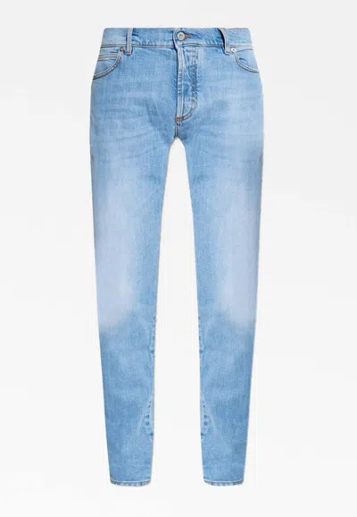 Shop Balmain Basic Slim-fit Jeans In Blue