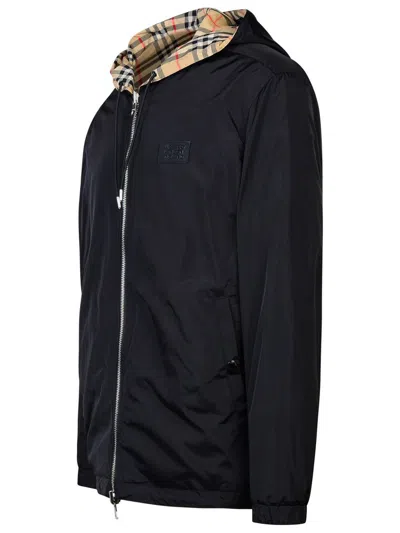 Shop Burberry Beige Polyester Reversible Jacket