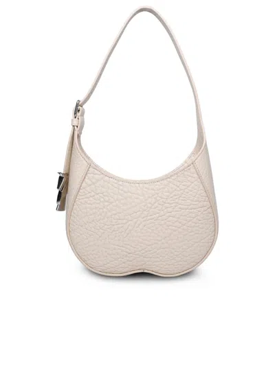 Shop Burberry Small 'chess' Ivory Leather Bag In Avorio