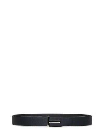 Shop Tom Ford T Icon Belt In Blue