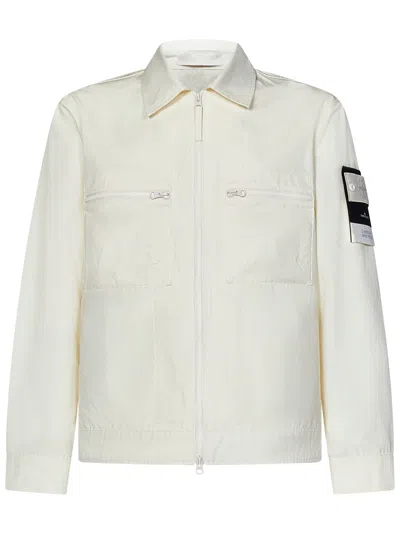 Shop Stone Island Jacket In White