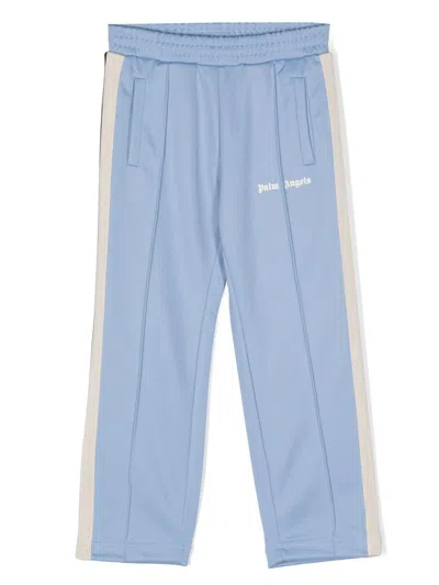 Shop Palm Angels Kids Trousers In Blue