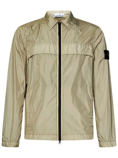 Shop Stone Island Jacket In Beige