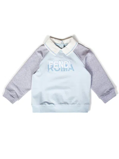 Shop Fendi Kids Sweatshirt In Blue