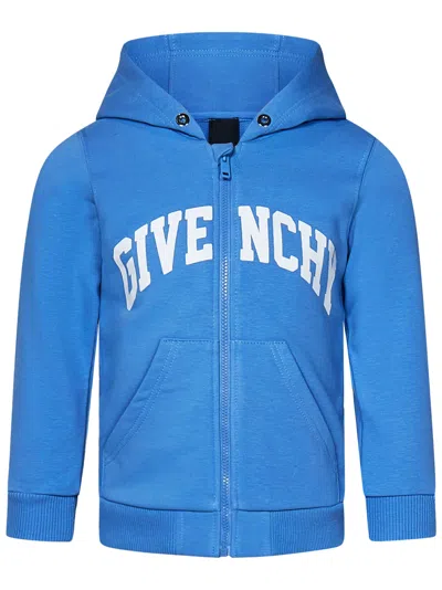 Shop Givenchy Kids Sweatshirt In Blue