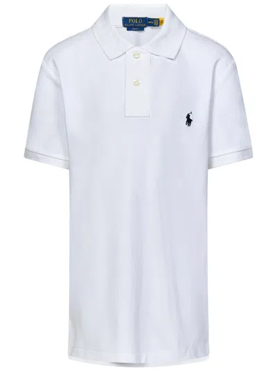 Shop Polo Ralph Lauren Kids Polo Shirt In White