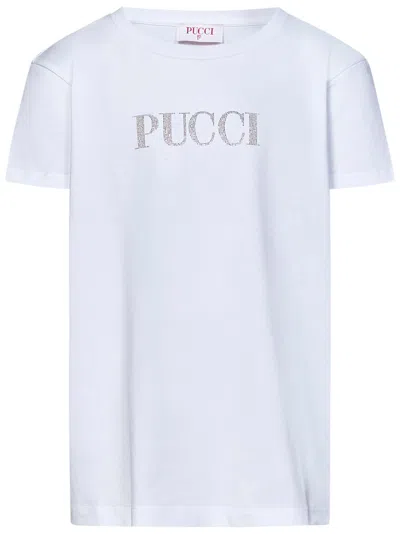 Shop Emilio Pucci Kids T-shirt In White