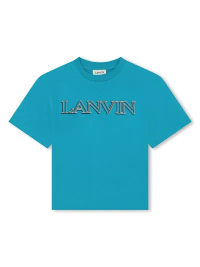 Shop Lanvin Kids T-shirt In Blue