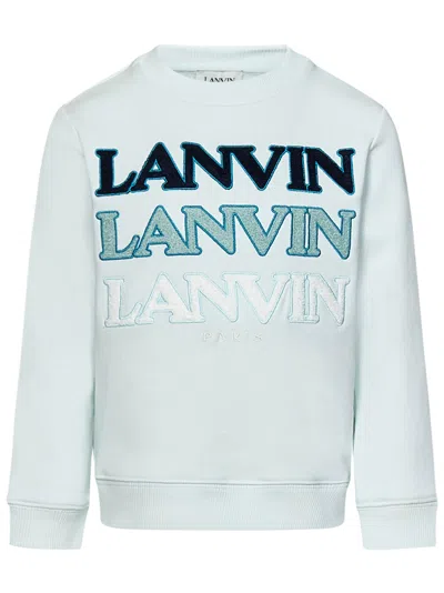 Shop Lanvin Kids Sweatshirt In Blue