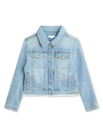 Shop Chloé Kids Jacket In Blue