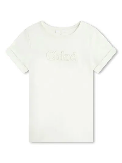 Shop Chloé Kids T-shirt In White