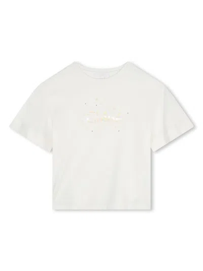 Shop Chloé Kids T-shirt In White