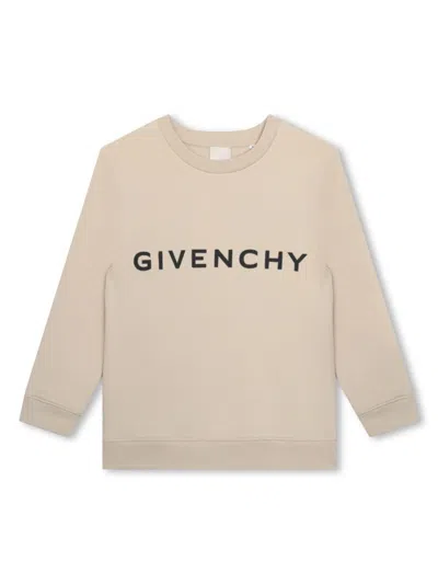 Shop Givenchy Kids Sweatshirt In Beige