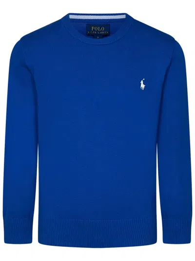 Shop Polo Ralph Lauren Kids Sweater In Blue
