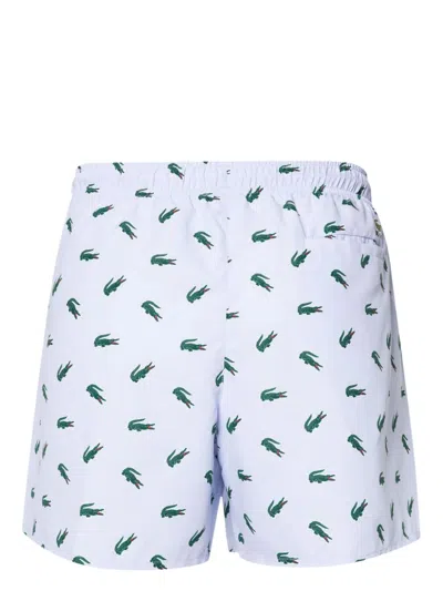 Shop Lacoste Logo-motif Swim Shorts