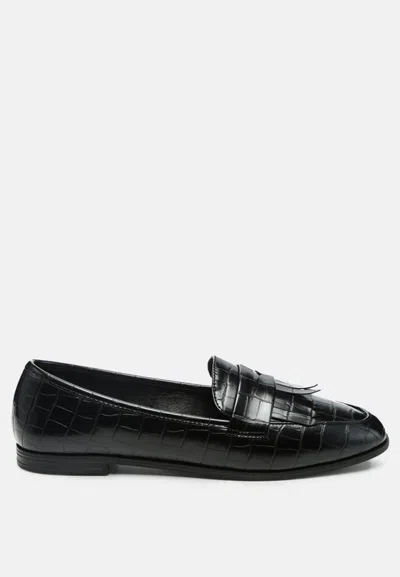 London Rag Pecker Black Patent Pu Everyday Loafer In Black