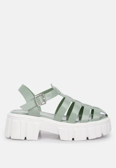 London Rag Zurie Chunky Gladiator Sandals In Green