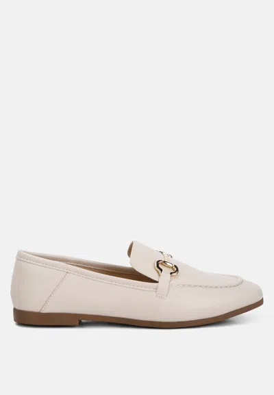 Shop London Rag Finola Horsebit Embellished Loafers In White