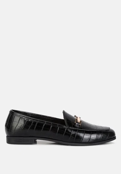 Shop London Rag Deverell Street-smart Horsebit Embellished Loafers In Black