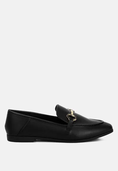 Shop London Rag Finola Horsebit Embellished Loafers In Black