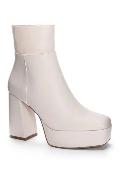 Shop Chinese Laundry Women's Norra Platform Bootie In Cream In White