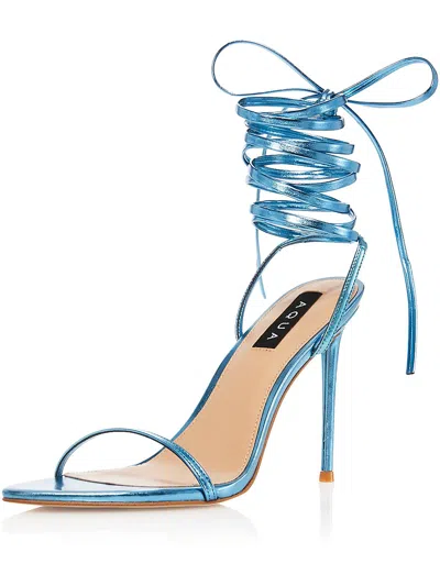 Shop Aqua Womens Faux Leather Ankle Tie Slingback Sandals In Multi