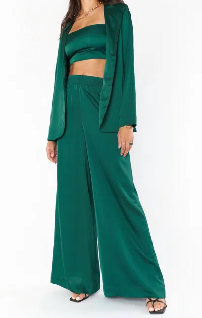Shop Show Me Your Mumu Irwin Pants In Emerald Luxe In Green
