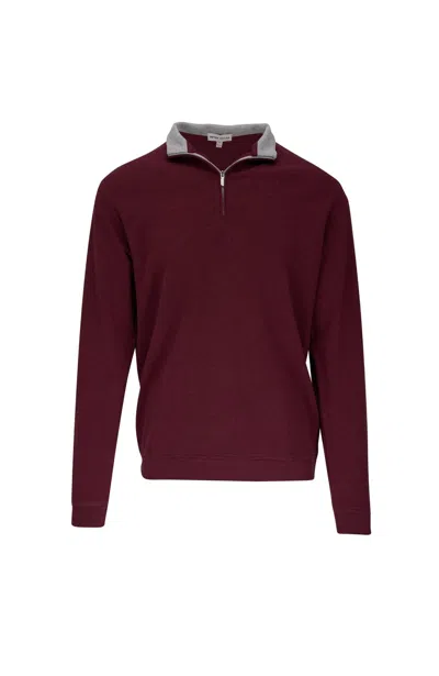 Shop Peter Millar Crown Comfort Pullover Sweater In Cranberry In Red