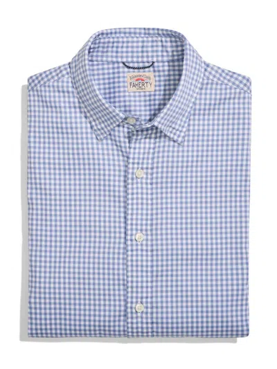 Shop Faherty The Movement Shirt In Light Blue Gingham In Multi