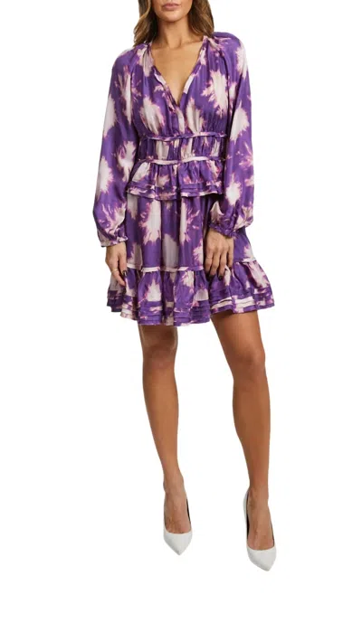 Shop Ulla Johnson Emery Silk Mini Dress In Cassir Blur In Multi