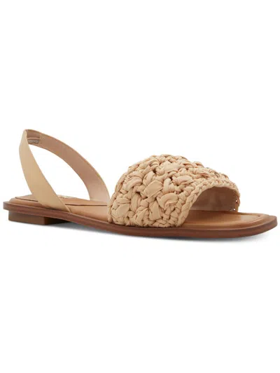 Shop Aldo Solena Womens Square Toe Slip On Flatform Sandals In Beige