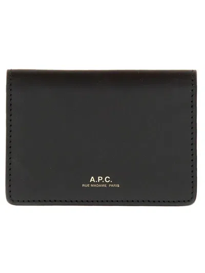 Shop Apc A.p.c. Stefan Horizon Card Holder In Black