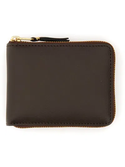 Shop Comme Des Garçons Leather Wallet Unisex In Brown