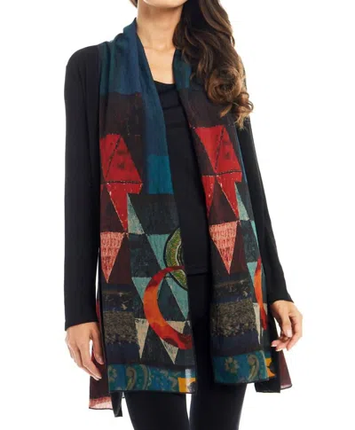 Shop Adore Abstract Cardigan In Multi Color