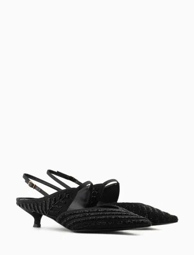 Giorgio Armani Sandals In Nero+nero