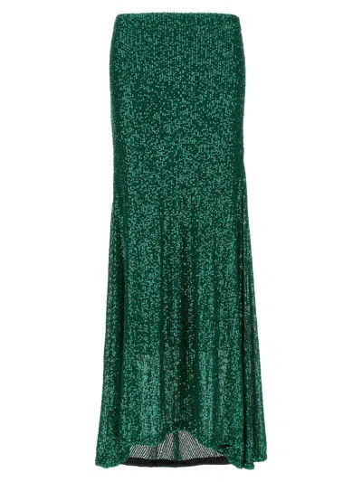 Shop Le Twins 'maria Cristina' Maxi Skirt In Green