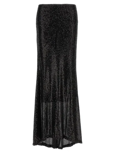 Le Twins Sequin-embellishment Maxi Skirt In Black