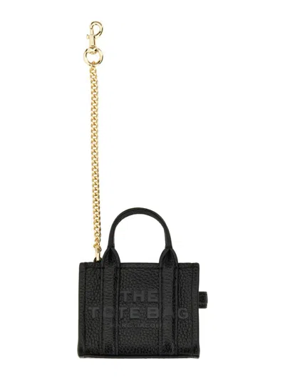Shop Marc Jacobs Keychain "the Tote" Dwarf In Black