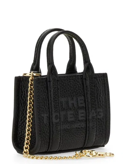 Shop Marc Jacobs Keychain "the Tote" Dwarf In Black