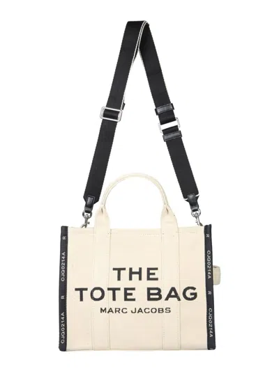 Shop Marc Jacobs The Tote Medium Bag In Beige
