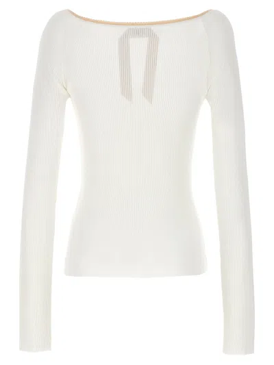 Shop N°21 Ribbed Cardigan In White