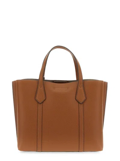 Shop Tory Burch Small "perry" Tote Bag In Brown