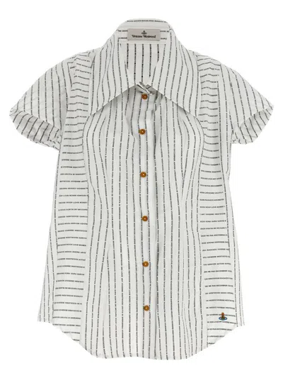 Shop Vivienne Westwood 'twisted Bagatelle' Shirt In White/black