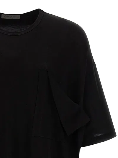 Shop Yohji Yamamoto Raw Pocket T-shirt In Black