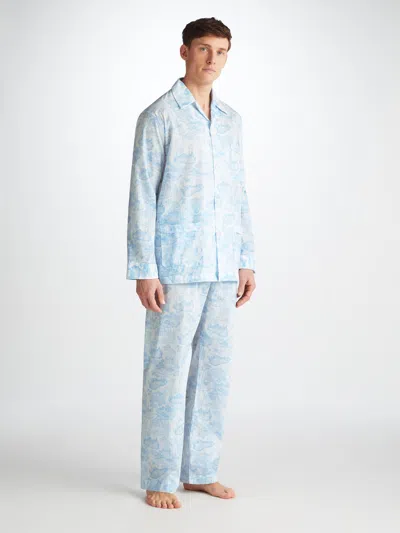 Shop Derek Rose Men's Classic Fit Pyjamas Ledbury 77 Cotton Batiste White