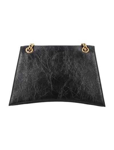 Shop Balenciaga Crush Medium Chain Bag In Black
