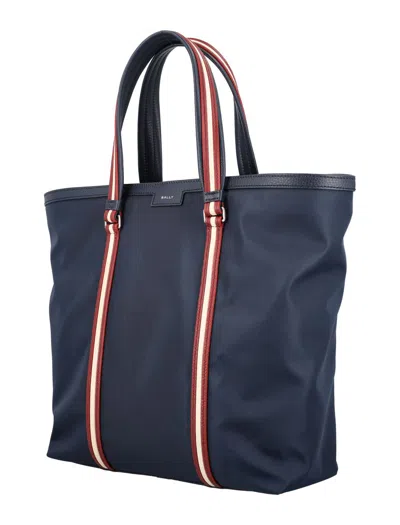 Shop Bally Code Tote M In Midnight21+palladio